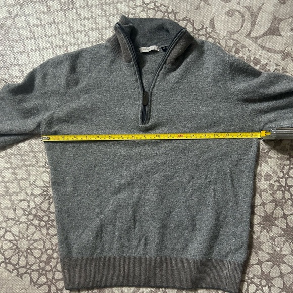 CODICE WOOL & CASHMERE GREY HALF ZIP JUMPER - Picture 10 of 12